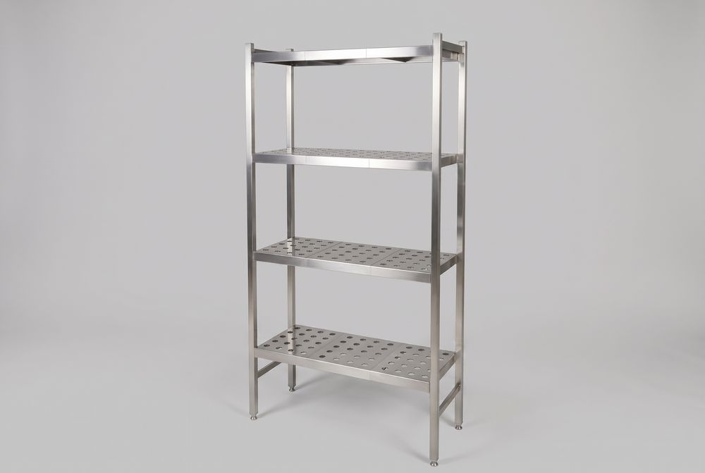 Labo Rack SSteel — perforated stainless steel shelving
